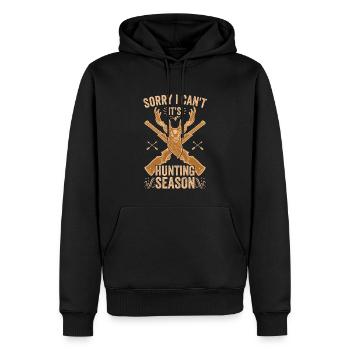 Chasse aux bois de cerf Chasse Saison de chasse - Sweat à capuche Premium bio Homme - noir - Devant - Nico (187cm)