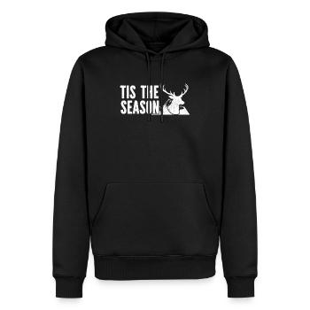 Chasse aux bois de cerf Chasse Saison de chasse - Sweat à capuche Premium bio Homme - noir - Devant - Nico (187cm)