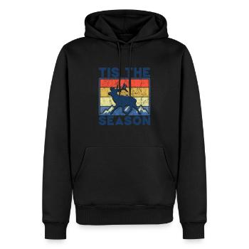 Chasse aux bois de cerf Chasse Saison de chasse - Sweat à capuche Premium bio Homme - noir - Devant - Nico (187cm)