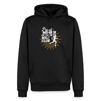 100 Mile Club Ultra Run Trailrunning Ultraläufer - Männer Premium Bio Hoodie - Schwarz - Vorne - Nico (187cm)