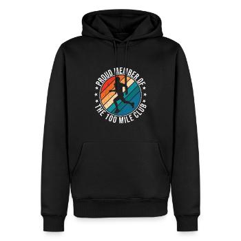 100 Mile Club Ultra Run Trail Running Ultrarunners - Sweat à capuche Premium bio Homme - noir - Devant - Nico (187cm)