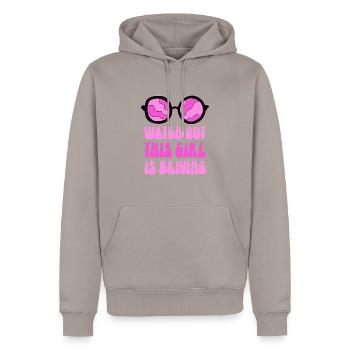 Driving licence test Driving test - Men’s Premium Organic Hoodie - taupe - Front - Nico (187cm)