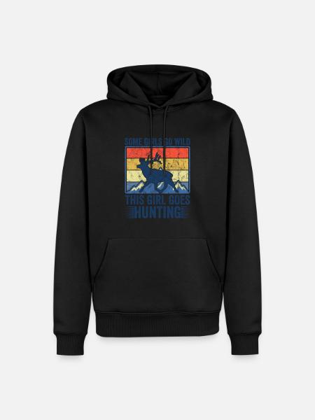 Hirschjagd Jägerin Spruch Jagd - Männer Premium Bio Hoodie - Schwarz