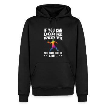 Sports d’équipe de ballon chasseur - Sweat à capuche Premium bio Homme - noir - Devant - Nico (187cm)