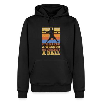 Sports d’équipe de ballon chasseur - Sweat à capuche Premium bio Homme - noir - Devant - Nico (187cm)