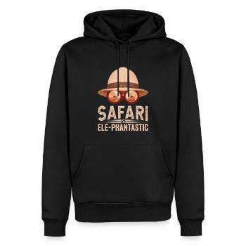 Safari ist Elephantastic Safari-Abenteuer Afrika - Männer Premium Bio Hoodie - Schwarz - Vorne - Nico (187cm)