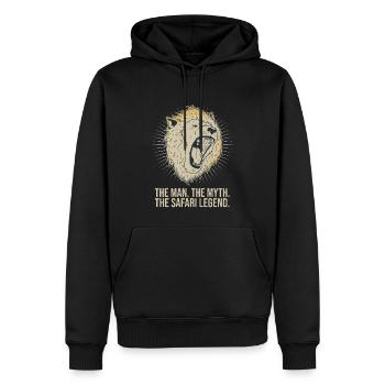 African Safari Mann Mythos Safari-Legende - Männer Premium Bio Hoodie - Schwarz - Vorne - Nico (187cm)