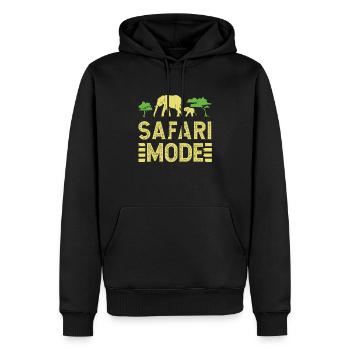 Safari-Mode - African Safari Adventures - Männer Premium Bio Hoodie - Schwarz - Vorne - Nico (187cm)