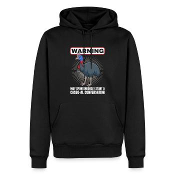 Retro Kasuar Vogel Vintage Kasuare - Männer Premium Bio Hoodie - Schwarz - Vorne - Nico (187cm)