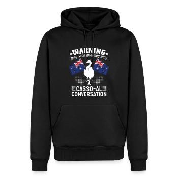 Casoars Retro Cassowary Bird Vintage - Sweat à capuche Premium bio Homme - noir - Devant - Nico (187cm)