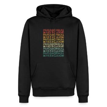 Geisterjagd Paranormal Investigator - Männer Premium Bio Hoodie - Schwarz - Vorne - Nico (187cm)