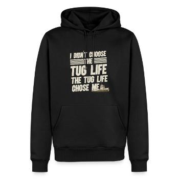 Schlepper Schleppboot Tug Life - Sweat à capuche Premium bio Homme - noir - Devant - Nico (187cm)