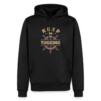 Schlepper Schleppboot Tug Life - Sweat à capuche Premium bio Homme - noir - Devant - Nico (187cm)