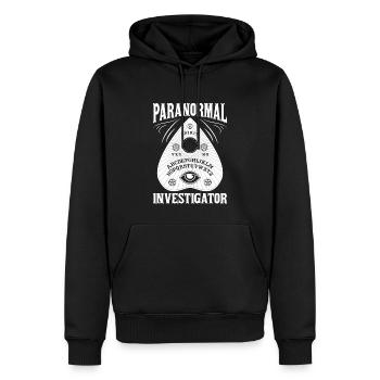 Geisterjagd Paranormal Investigator - Männer Premium Bio Hoodie - Schwarz - Vorne - Nico (187cm)