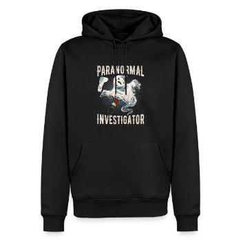 Geisterjagd Paranormal Investigator - Männer Premium Bio Hoodie - Schwarz - Vorne - Nico (187cm)