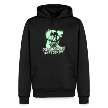 Geisterjagd Paranormal Investigator - Männer Premium Bio Hoodie - Schwarz - Vorne - Nico (187cm)