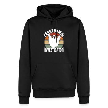 Geisterjagd Paranormal Investigator - Männer Premium Bio Hoodie - Schwarz - Vorne - Nico (187cm)