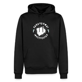 Geisterjagd Paranormal Investigator - Männer Premium Bio Hoodie - Schwarz - Vorne - Nico (187cm)