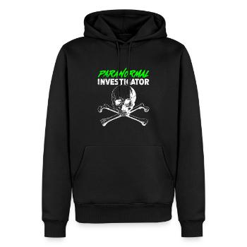 Geisterjagd Paranormal Investigator - Männer Premium Bio Hoodie - Schwarz - Vorne - Nico (187cm)