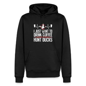 Entenjagd Saison Jäger Vogeljagd - Männer Premium Bio Hoodie - Schwarz - Vorne - Nico (187cm)