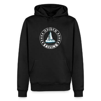 Catamaran captain I would rather sail catamaran - Men’s Premium Organic Hoodie - black - Front - Nico (187cm)