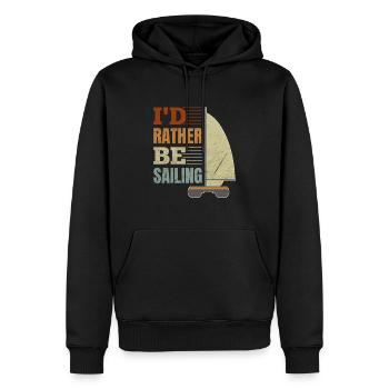 Catamaran captain I would rather sail catamaran - Men’s Premium Organic Hoodie - black - Front - Nico (187cm)
