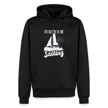Catamaran captain I would rather sail catamaran - Men’s Premium Organic Hoodie - black - Front - Nico (187cm)