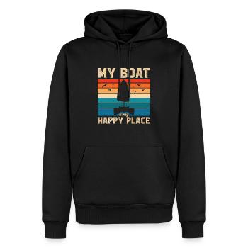 Katamaran Kapitän Segelboot - Männer Premium Bio Hoodie - Schwarz - Vorne - Nico (187cm)
