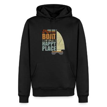 Katamaran Kapitän Segelboot - Männer Premium Bio Hoodie - Schwarz - Vorne - Nico (187cm)