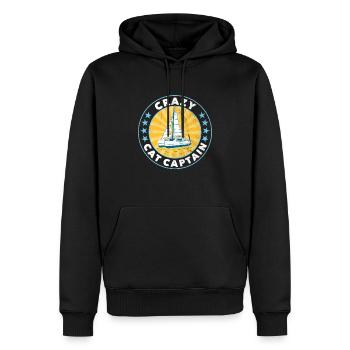 Katamaran Kapitän Segeln Segelboot - Männer Premium Bio Hoodie - Schwarz - Vorne - Nico (187cm)