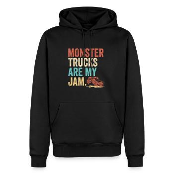 Monster Trucks Are My Jam Monster Truck Show - Sweat à capuche Premium bio Homme - noir - Devant - Nico (187cm)