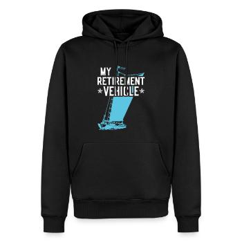 Régime de retraite pour les marins retraités - Sweat à capuche Premium bio Homme - noir - Devant - Nico (187cm)