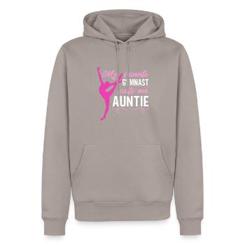 Meine Lieblingsturnerin Nennt Mich Tante Gymnastik - Männer Premium Bio Hoodie - Taupe - Vorne - Nico (187cm)