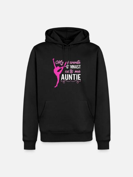 Meine Lieblingsturnerin Nennt Mich Tante Gymnastik - Männer Premium Bio Hoodie - Schwarz