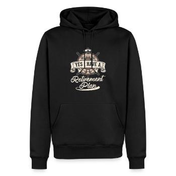 Plan de retraite de la voile Voilier marin retraité - Sweat à capuche Premium bio Homme - noir - Devant - Nico (187cm)