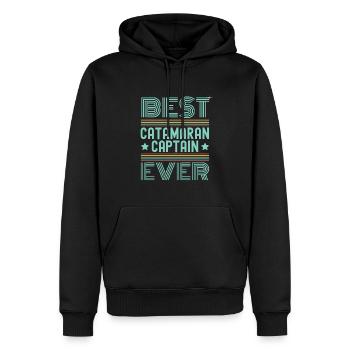 Catamaran Sailing Sailor Best Catamaran Captain - Men’s Premium Organic Hoodie - black - Front - Nico (187cm)