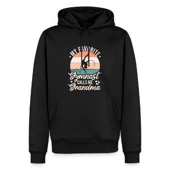 Meine Lieblingsturnerin Nennt Mich Oma Turnsport - Männer Premium Bio Hoodie - Schwarz - Vorne - Nico (187cm)