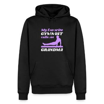Meine Lieblingsturnerin Nennt Mich Oma Turnsport - Männer Premium Bio Hoodie - Schwarz - Vorne - Nico (187cm)