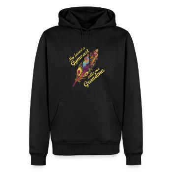 Meine Lieblingsturnerin Nennt Mich Oma Turnsport - Männer Premium Bio Hoodie - Schwarz - Vorne - Nico (187cm)