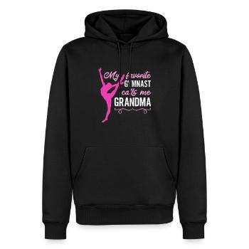 Meine Lieblingsturnerin Nennt Mich Oma Turnsport - Männer Premium Bio Hoodie - Schwarz - Vorne - Nico (187cm)