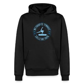 Mein Lieblingsturner Nennt Mich Papa - Männer Premium Bio Hoodie - Schwarz - Vorne - Nico (187cm)