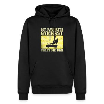 Mein Lieblingsturner Nennt Mich Papa - Männer Premium Bio Hoodie - Schwarz - Vorne - Nico (187cm)
