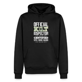 Kilt écossais disant jupe écossaise Écosse - Sweat à capuche Premium bio Homme - noir - Devant - Nico (187cm)
