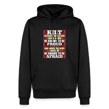 Scottish Kilt Saying Scottish Skirt Scotland - Men’s Premium Organic Hoodie - black - Front - Nico (187cm)