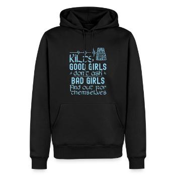 Kilt écossais disant jupe écossaise Écosse - Sweat à capuche Premium bio Homme - noir - Devant - Nico (187cm)