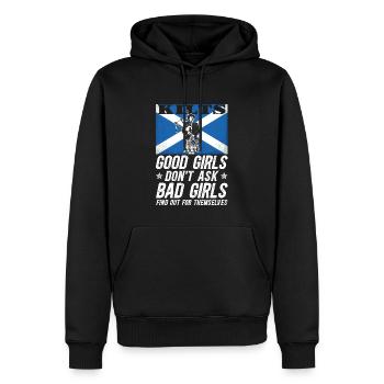 Kilt écossais disant jupe écossaise Écosse - Sweat à capuche Premium bio Homme - noir - Devant - Nico (187cm)