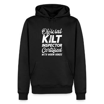 Kilt écossais disant jupe écossaise Écosse - Sweat à capuche Premium bio Homme - noir - Devant - Nico (187cm)