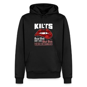 Schottischer Kilt Spruch Schottenrock Schottland - Männer Premium Bio Hoodie - Schwarz - Vorne - Nico (187cm)