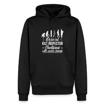 Schottischer Kilt Spruch Schottenrock Schottland - Männer Premium Bio Hoodie - Schwarz - Vorne - Nico (187cm)