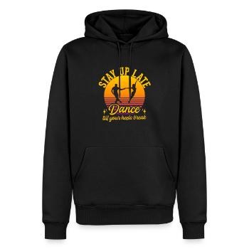 Formation en danse Ballroom Danse de couple - Sweat à capuche Premium bio Homme - noir - Devant - Nico (187cm)